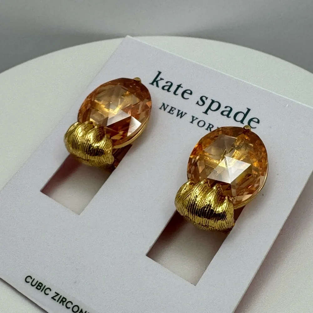 KATE SPADE House Cat Paw Stud Earrings NWT